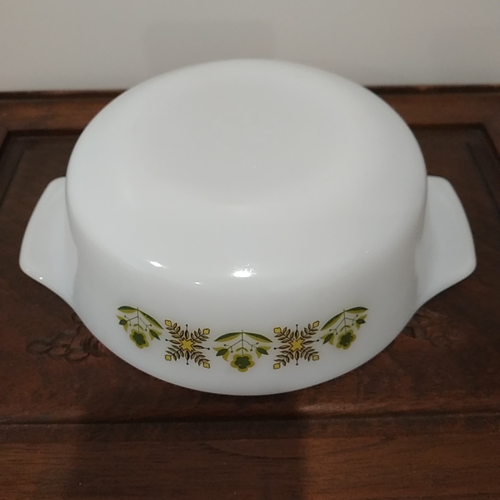 Vintage Fire King Green Meadow Cottagecore Grandmacore Cabincore Bake Dish - Picture 3 of 3